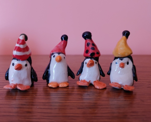 Judy Kutulas clay penguins