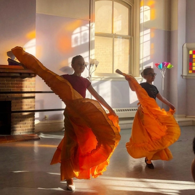 Dancers with Colorful Skirts