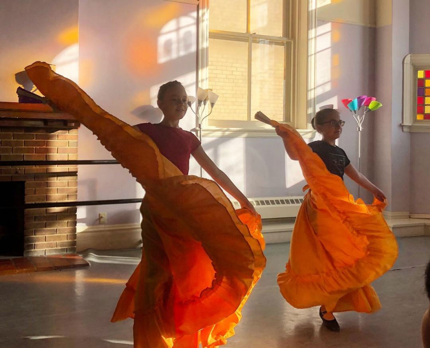 Dancers with Colorful Skirts